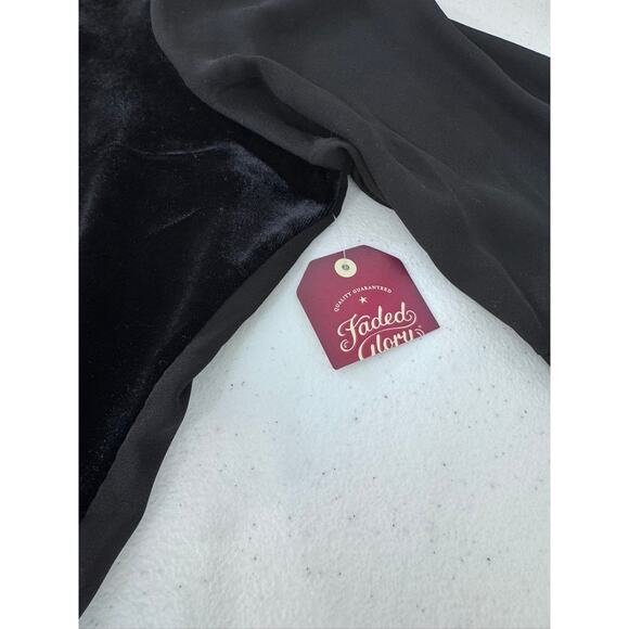 NWT!! "FADED GLORY" Black Velvet Sheer Shirt SZ XXL Goth Adams Family Dark Fairy - Picture 6 of 9